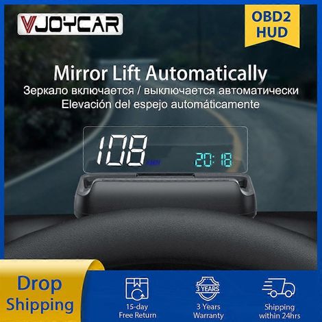Affichage tête haute (HUD) avec rétroviseur, OBD2, projecteur de vitesse, lève-rétroviseur automatique, compte-tours, consommation d'huile, liquide de refroidissement MX10 (2022) (1/4)