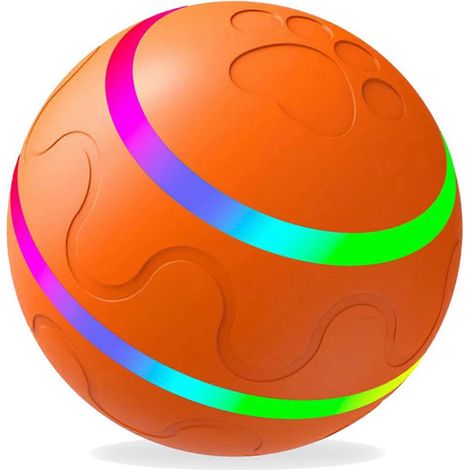 Intelligentes interaktives Hundeballspielzeug, rollender und hüpfender Ball mit Licht, USB-aufladbar, automatischer rollender Kauball für Hunde und Katzen