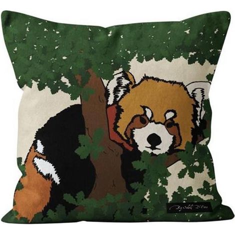 Housse de coussin Safari Panda Roux 40x40 cm (1/2)