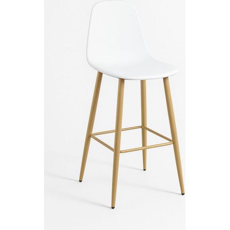 Packs Taburetes Cocina - Pack 4 Taburetes Teok Polipiel - Blanco