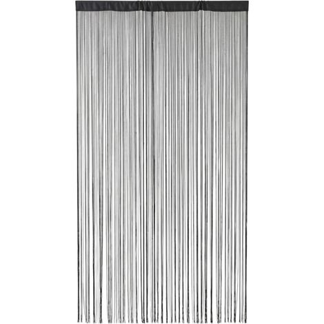Rideau de fils 90 x 200 cm noir (1/3)