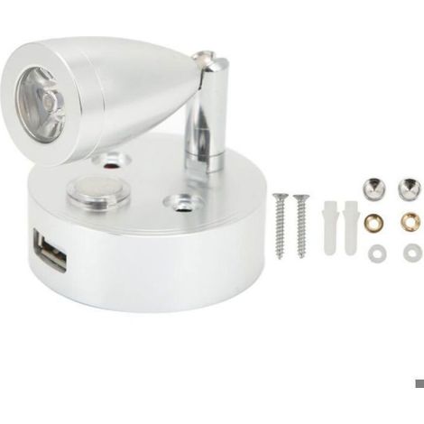 Lampe liseuse RV 10V-30V LED 3000K blanc chaud lampe de chevet pour bateau et camping-car (1/4)