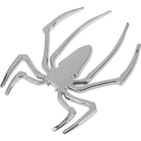 3d Chrome Métal Voiture Figure Araignée Autocollant (1/4)