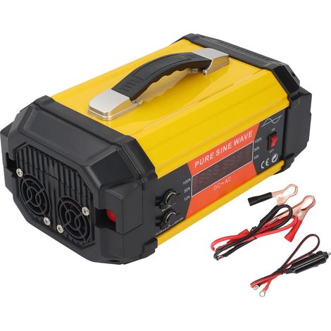 GARRYFIZH Onduleur 500W 12V-220V, écran LCD, double prise USB, charge rapide (1/5)
