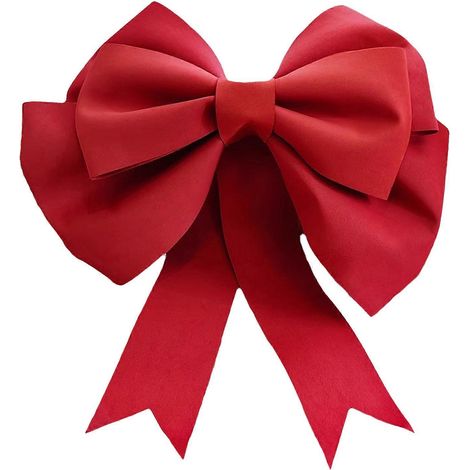 Grand rouge Noël nœud décoratif pendentif, facile suspendre intérieur et extérieur fêtes cadeau boîte décoration,Rouge vin,30cm
