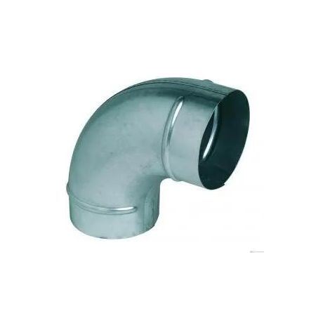 Aldes Codo 90° galva D80 Acero galvanizado gris