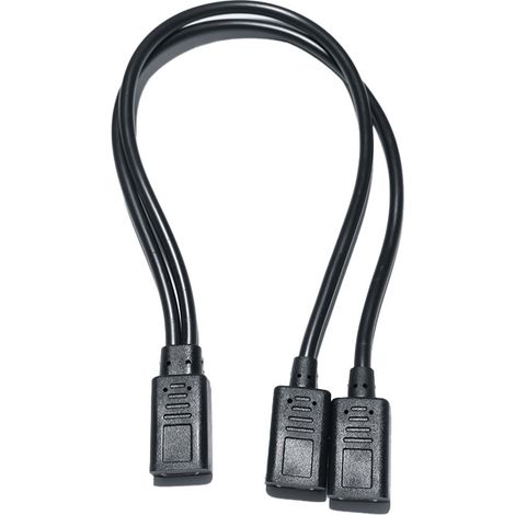 Typ-C-Buchse auf zwei Typ-C-Buchsen-Adapter für Mobiltelefone und Tablets, 3A-Stromverteiler, 15W-Ladekabel. (1/4)