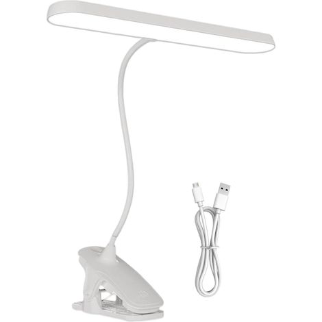 Lampe de Lecture à Pince - Dispositif D'Éclairage De Table Lampe De Chevet Soin Des Yeux Pour Mécaniciens Musiciens Artistes Professionnels Établi Pupitre De Musique Tête De Lit Chambre (1/5)