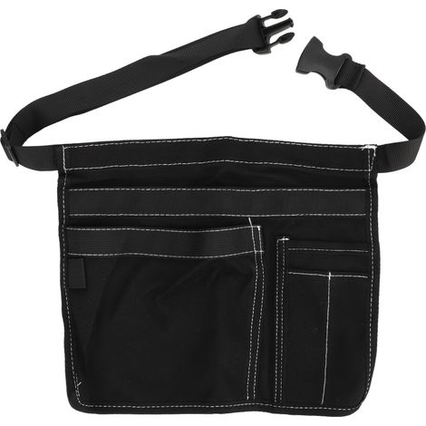Tablier de Jardin à Poches Multiples en Tissu Oxford, Ceinture Porte-Outil Ajustable pour Travaux de Jardinage Noir (1/5)