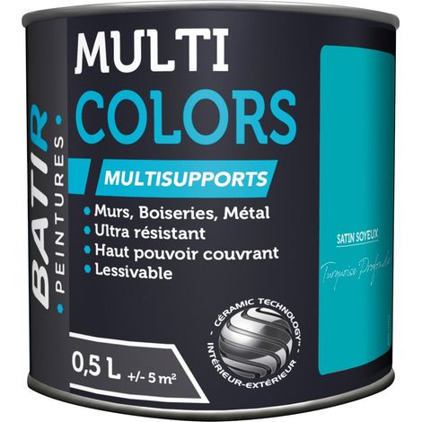 Satin-glänzende Mehrzweckfarbe Batir 0,5 l Türkis