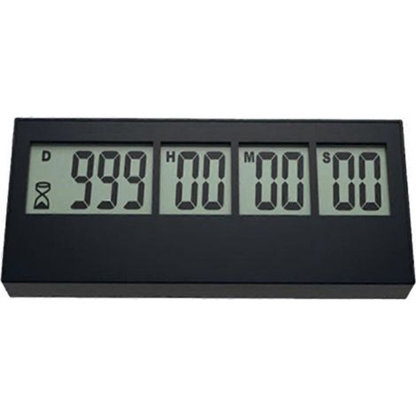 Compteur numérique de jours et d'heures 999 jours (noir) (1/5)