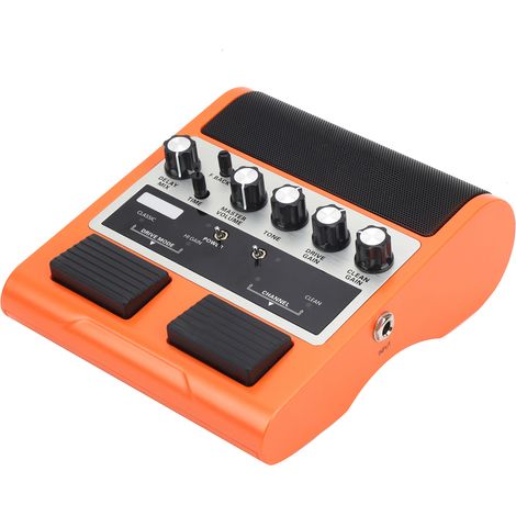 Amplificateur de guitare à pédale rechargeable pour instruments de musique Bluetooth, 100-240 V, 8 W, orange, prise européenne (1/5)
