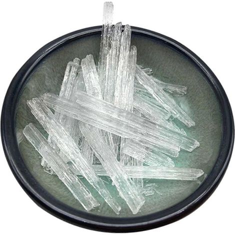 Cristaux de Menthol Naturels Bio 50g pour Cosmétiques, Spa et Parfumerie (1/4)