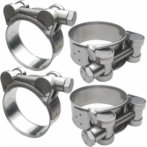 4-teilige Schlauchschellen aus Edelstahl 304, verstellbare Schlauchschellen 64-67 mm für Baustellenfahrzeuge, Boote, Motorräder usw. (1/5)