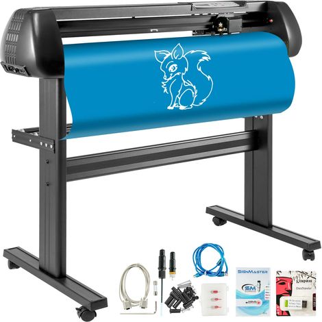 VEVOR 28 pollici Taglierina per plotter da vinile base macchina da taglio vinile con plotter da supporto Creazione di segni di velocità di forza regolabile (1/5)