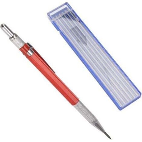Welder's Pencil with 12 Silver Groove Refills, Metallic Markers for ...