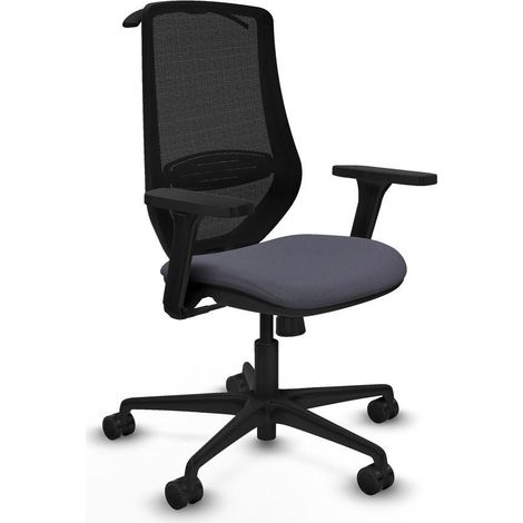 Piqueras-y-crespo Mardos chaise bureau gris sombre ergonomique