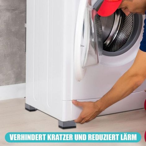 Lot de 4 amortisseurs de vibrations pour machines à laver, pieds en caoutchouc antidérapants et amortisseurs pour machin Étiquette (1/4)