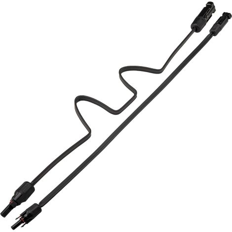 Câble Panneau Solaire Plat 4mm² 28,5cm(Lot de 2),Sans Perçage Rallonge Panneau Solaire,IP67 Étanche, Résistant -20°C à 100°C, Compatible Câbles 2,5/4/6mm² (1/5)