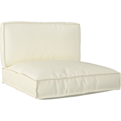 vidaXL 2 Teiliges Palettenkissen Set Creme Oxford-Stoff (1/5)