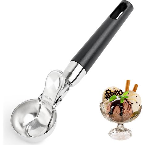 Paletta per gelato, paletta per gelato con espulsore, paletta per gelato in acciaio inox lucidato, palette per gelato (1/5)