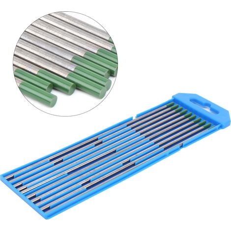 Lot de 10 électrodes TIG en tungstène à pointe verte (3,0 x 175 mm) (1/5)