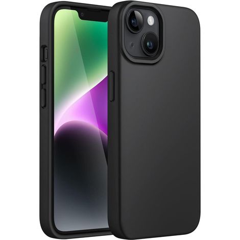 Silikon Hülle für iPhone 14 6,1 Zoll, Ganzkörper Schutzhülle mit Mikrofaser-Futter (1/5)