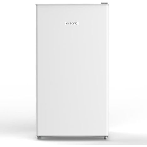 Oceanic – Mini réfrigérateur blanc 90L – Compact pour petits espaces – Réfrigération statique – Classe énergétique E – Faible bruit 37 dB (1/5)