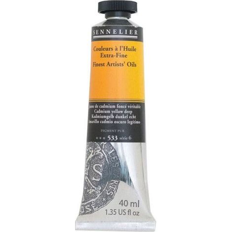Sennelier Couleurs à l'huile : 40ml Jaune Cadmium profond