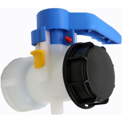 Vanne pour cuve IBC 1000 litres 2" / 62 mm Vanne papillon intégrée en plastique DN50 (62 mm) (1/3)