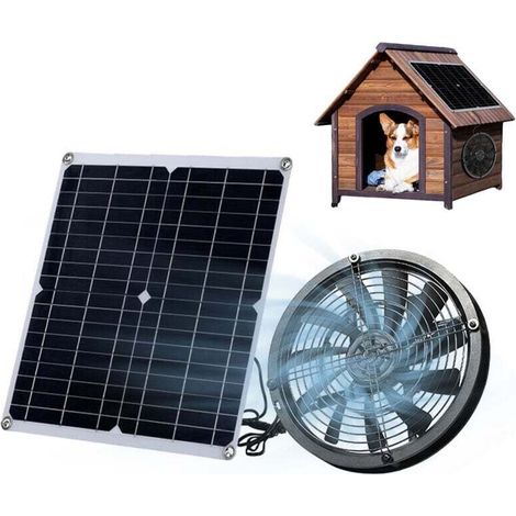 30-W-18-V-Solar-Abluftventilator, IP65 wasserdicht, tragbar, ideal für Wohnmobile, Gewächshäuser, Tierzwinger und Hühnerställe – Crezuo