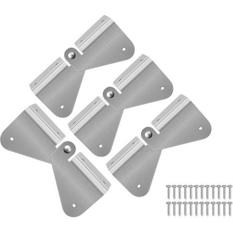 Charniere D Extension De Gouttiere - Acier Inoxydable - Pour Tuyau De Descente Rectangulaire Ou Carre - 4 Pieces (1/4)