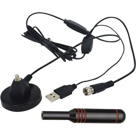 Antenne TV numérique légère et amplifiée HDTV avec base magnétique pour une utilisation intérieure à domicile (1/5)