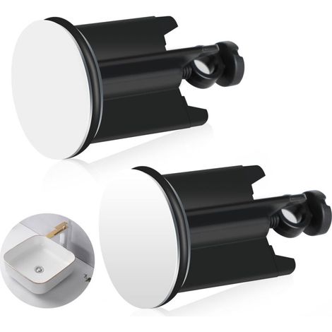 Lot de 2 bouchons d'évier de rechange réglables de 40 mm, bouchons universels en plastique et laiton, scelle bien et empêche la rouille, idéal pour salle de bain, éviers de cuisine, lavab (1/5)