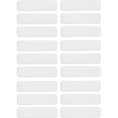 Patins en feutre auto-adhésifs blancs (lot de 16) 10 x 40 mm Vorstahl (1/5)