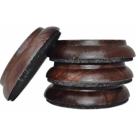 Lot de 4 coupelles pour roulettes de piano droit, protection de qualité supérieure en bois dur pour pieds de meubles