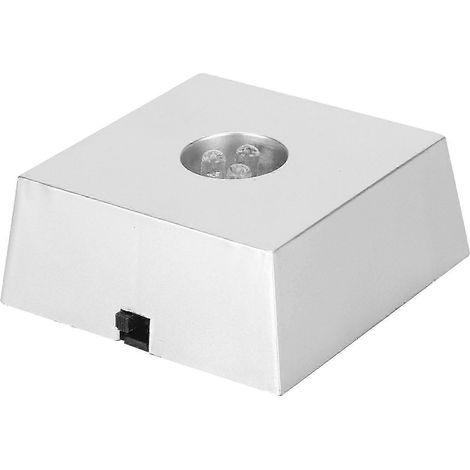 Socle lumineux LED multicolore à 7 LED, support de lampe en cristal, petit socle lumineux trapézoïdal (1/5)