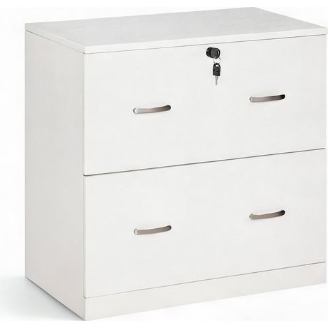 Meuble de rangement de bureau blanco 77 x 42 x 72 cm (1/5)