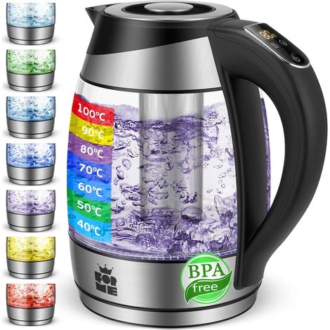 Bouilloire For Me 1,8 L verre LED 2200 W réglable