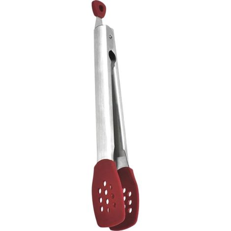 304 pinza anti-quemaduras pinza para pan espátulas de silicona para pan barbacoa pinzas para barbacoa pinza para barbacoa prensa de，silicona，rojo (1/5)