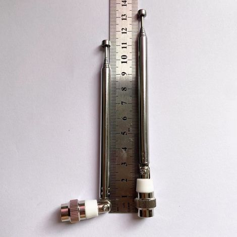 FM telescopic antenna 7083-7-section deluxe SMA connector: 13.4 cm when folded, 48 cm when extended. (1/4)