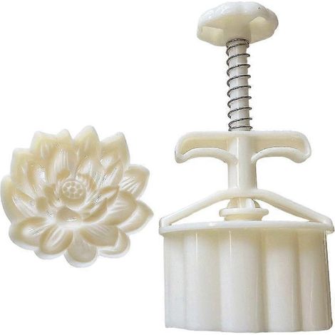Moule artisanal pour mooncake 150g, tampon floral pour pâtisserie maison, DIY pâtisserie traditionnelle, empreinte à gâteau lunaire. (1/4)