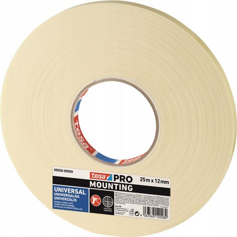 Ruban adhésif de montage tesa PRO 25 m x 12 mm universel (1/5)
