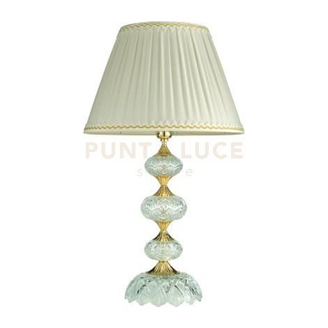LUME/G. DALLAS ORO E CRISTALLO CON PARALUME D.40CM 1 LUCE ATTACCO E28