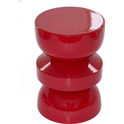 Table d'appoint en métal - Rouge - TUVAMI
