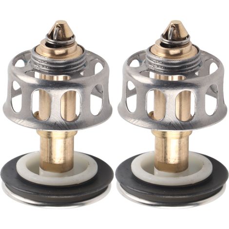 Lot de 2 filtres de bonde pour lavabo, bouchon de bonde en acier inoxydable, accessoire de salle de bain (1/5)