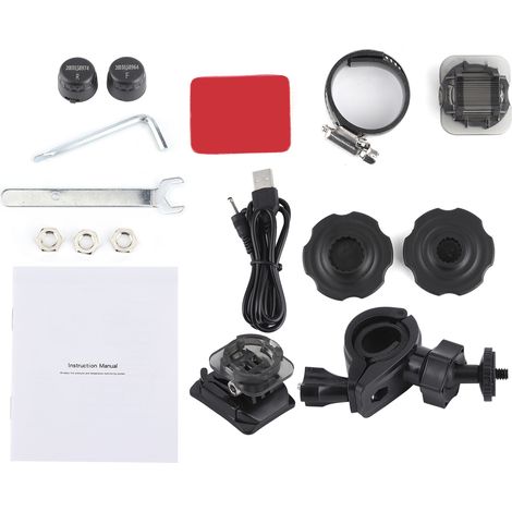 M3-C-WI-H Drahtloses Reifendruckkontrollsystem für Motorräder und Fahrräder (Zwei Sensoren, Display und Batterien im Lieferumfang enthalten) (1/5)