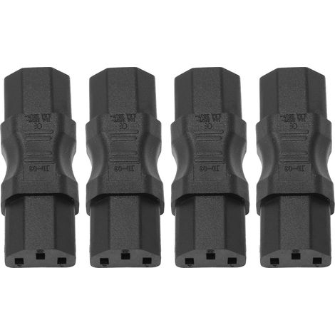 4 Pièces Adaptateur IEC320 C13 vers IEC320 C13, Convertisseur de Prise pour Serveur, UPS, PDU et Ordinateur Portable (1/5)
