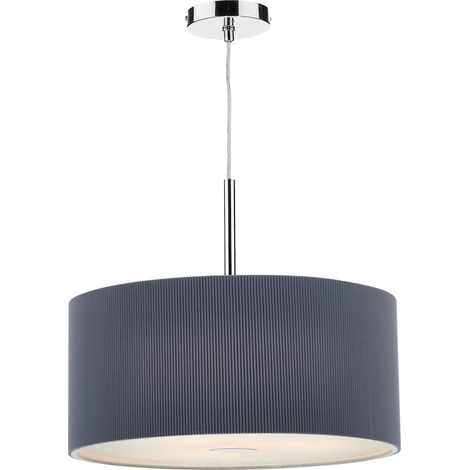DAR ZARAGOZA - Suspension cylindrique 60 cm Gris, 3x E27 (1/5)