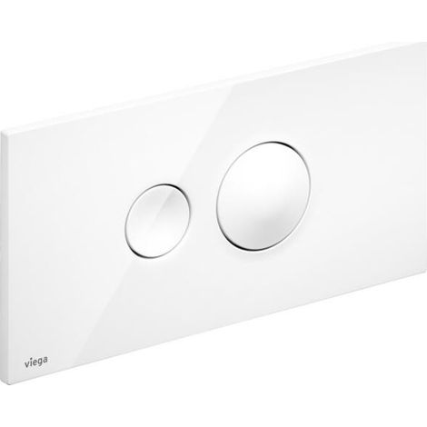 Viega – Betätigungsplatte VISIGN for Style 10 596316 – 2-Mengen-Technik – Kunststoff – Originalqualität – Modell-Nr. 8315.1 (1/2)